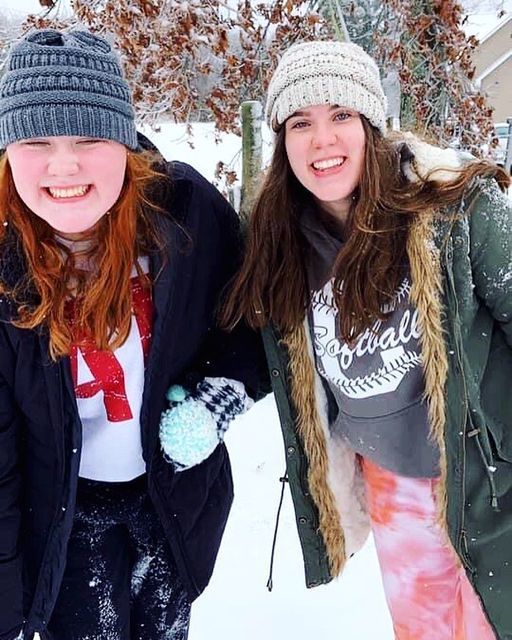 Students enjoying the snow